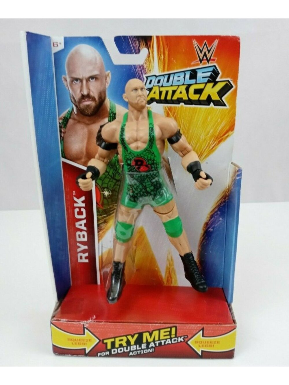 New 2014 WWF WWE Mattel Ryback Double Attack Wrestling 7" Action Figure